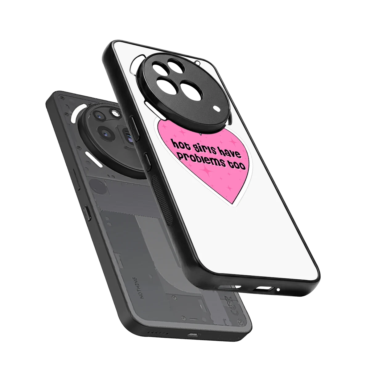 Sassy Truth sleek nothing phone 3a pro cover with tempered glass back and TPU edges