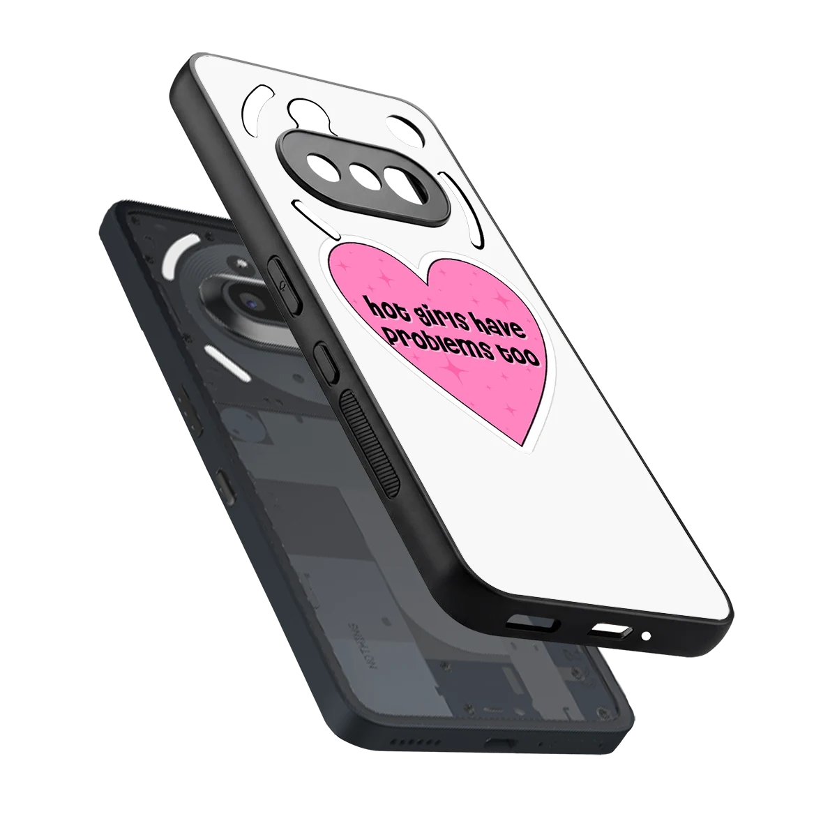 Sassy Truth sleek nothing phone 3a cover with tempered glass back and TPU edges