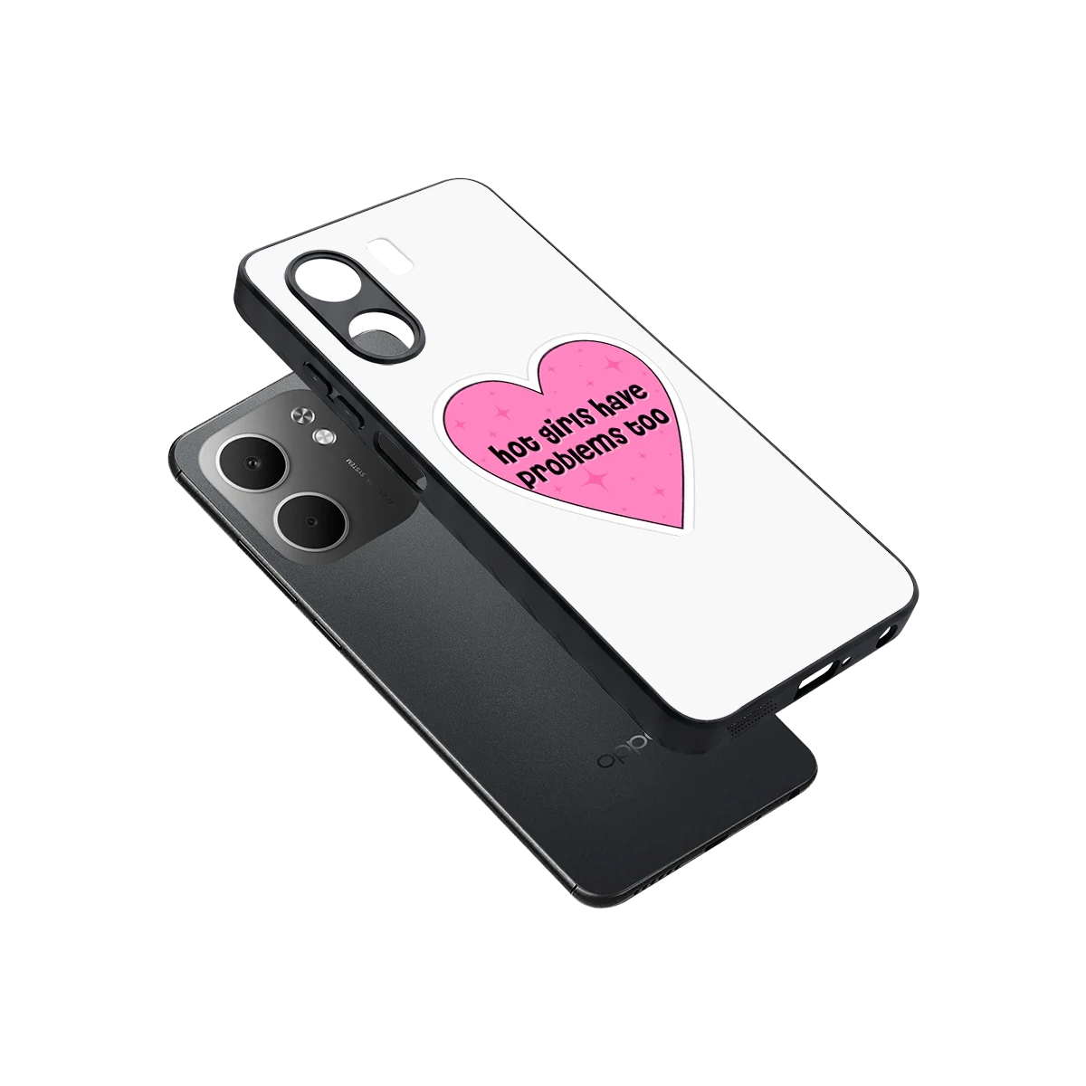 Sassy Truth sleek oppo a5x 5g cover with tempered glass back and TPU edges