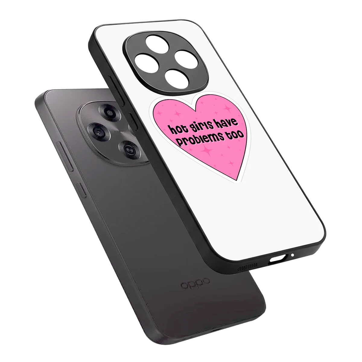 Sassy Truth sleek oppo f31 pro 5g cover with tempered glass back and TPU edges