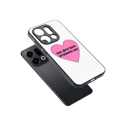 Sassy Truth sleek oppo find x9 cover with tempered glass back and TPU edges