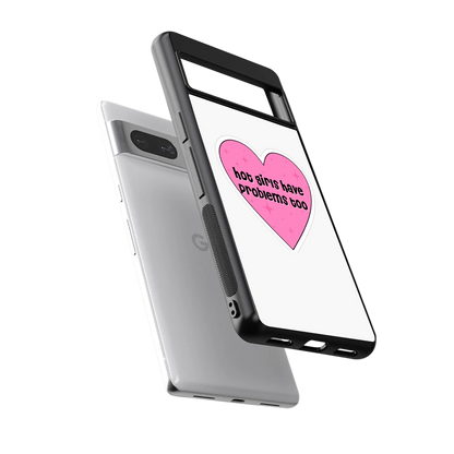 Sassy Truth sleek google pixel 7 cover with tempered glass back and TPU edges