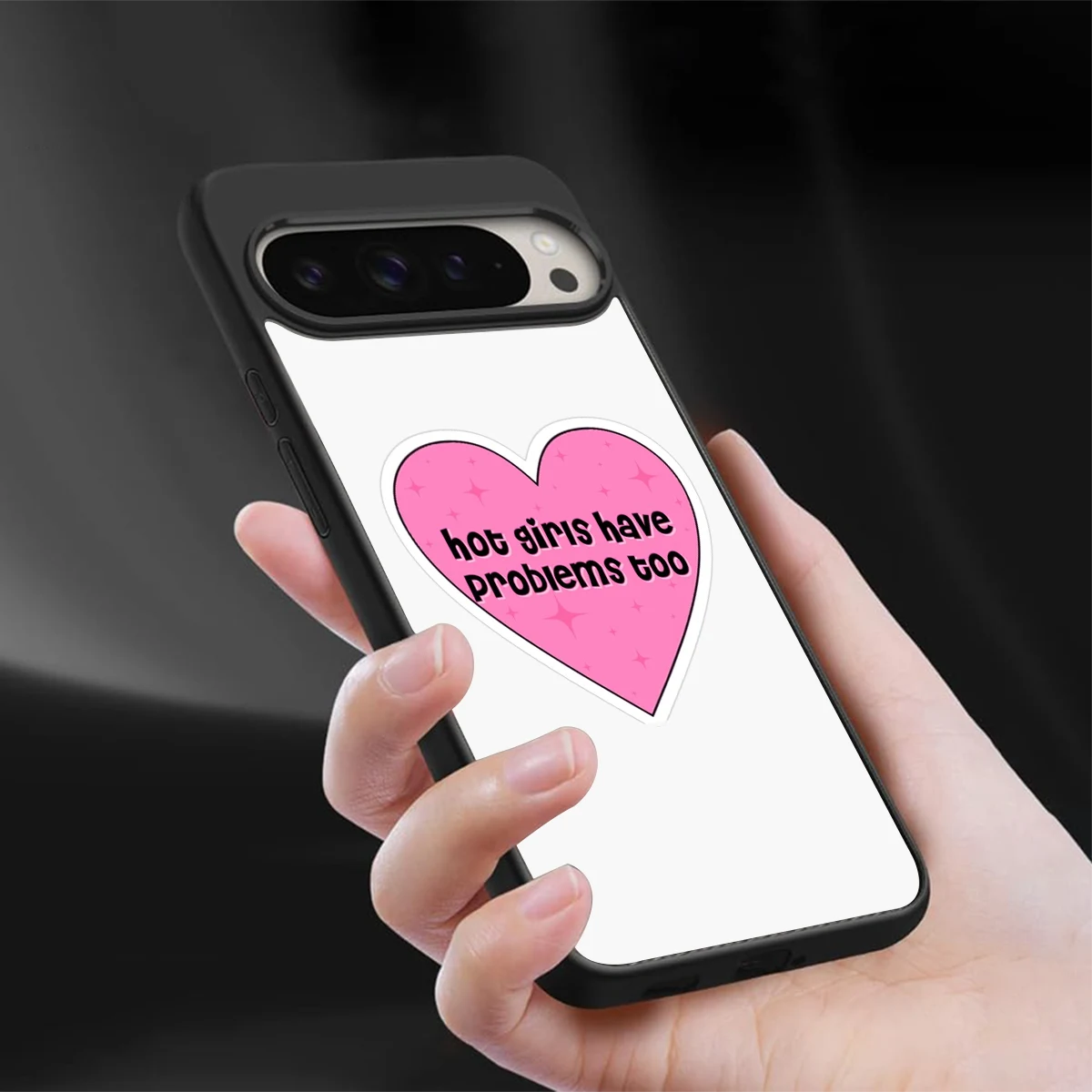 Sassy Truth sleek google pixel 9 pro xl cover with tempered glass back and TPU edges
