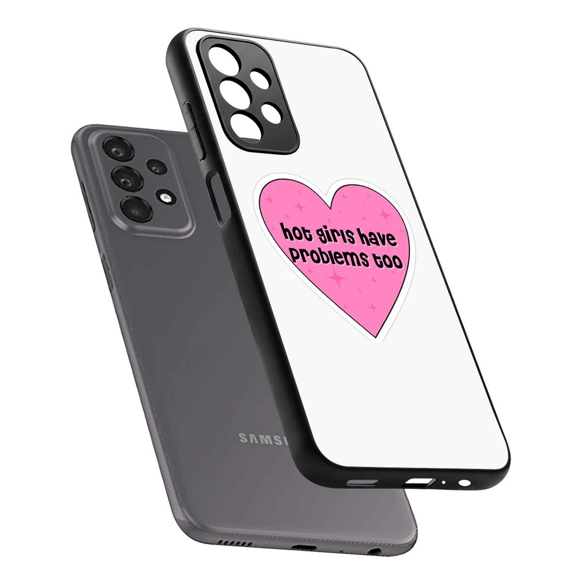Sassy Truth sleek samsung galaxy a23 cover with tempered glass back and TPU edges