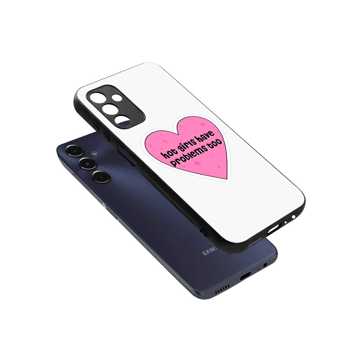 Sassy Truth sleek samsung galaxy m14 5g cover with tempered glass back and TPU edges