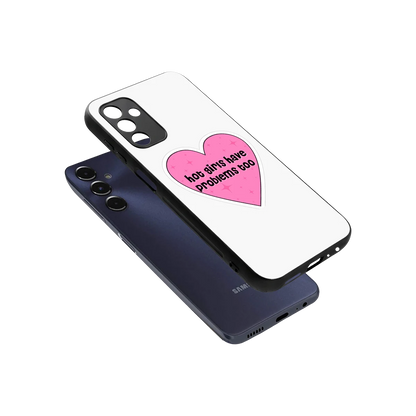 Sassy Truth sleek samsung galaxy m14 5g cover with tempered glass back and TPU edges