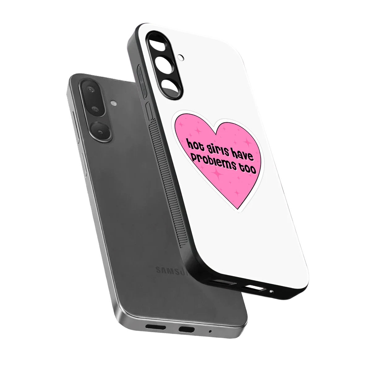 Sassy Truth sleek samsung galaxy m56 5g cover with tempered glass back and TPU edges
