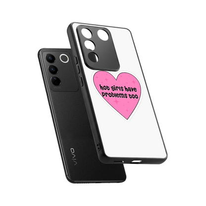 Sassy Truth sleek vivo v27 5g cover with tempered glass back and TPU edges