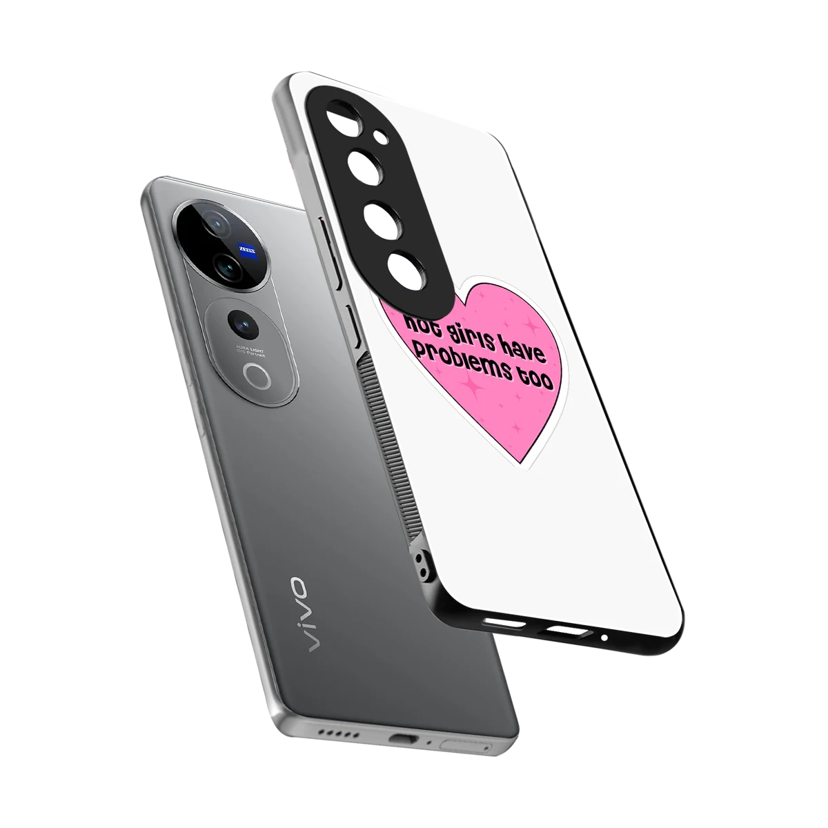 Sassy Truth sleek vivo v40 pro cover with tempered glass back and TPU edges