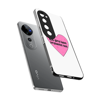 Sassy Truth sleek vivo v40 pro cover with tempered glass back and TPU edges