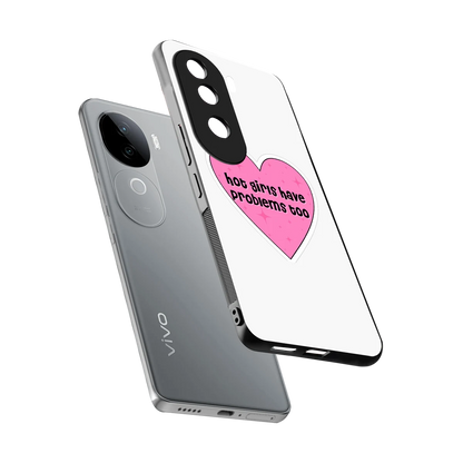 Sassy Truth sleek vivo v40e cover with tempered glass back and TPU edges