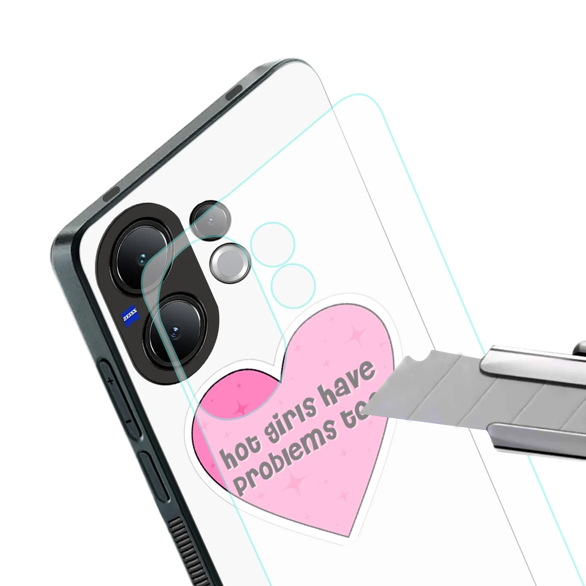 Sassy Truth stylish phone case for vivo v60 | glossy glass and slim fit