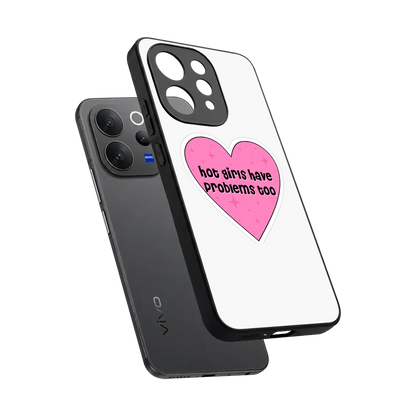 Sassy Truth sleek vivo v70 cover with tempered glass back and TPU edges