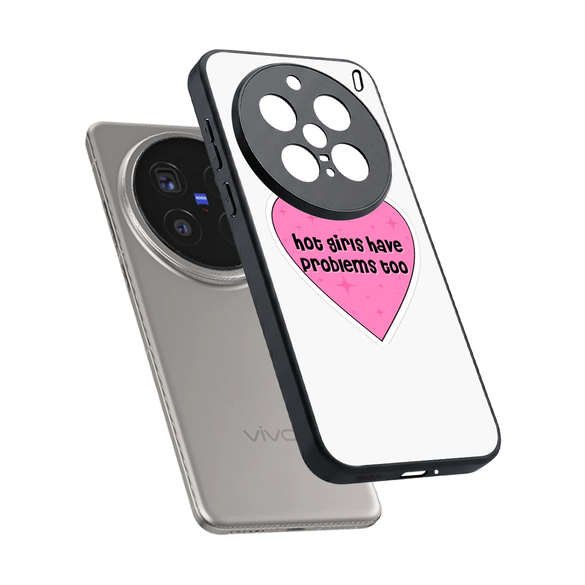 Sassy Truth sleek vivo x200 pro cover with tempered glass back and TPU edges