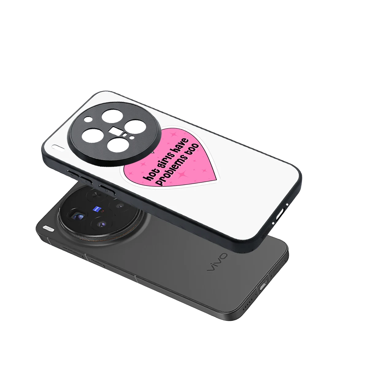 Sassy Truth sleek vivo x300 pro cover with tempered glass back and TPU edges
