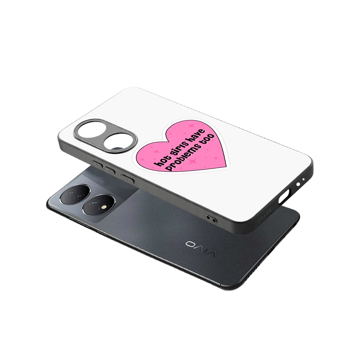 Sassy Truth sleek Vivo-y100 cover with tempered glass back and TPU edges