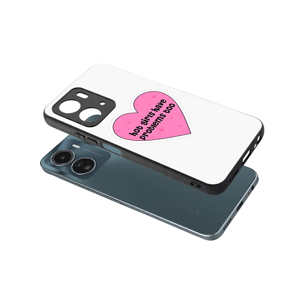 Sassy Truth sleek vivo y16 cover with tempered glass back and TPU edges