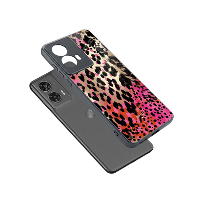 Savanna sleek motorola edge 50 fusion cover with tempered glass back and TPU edges