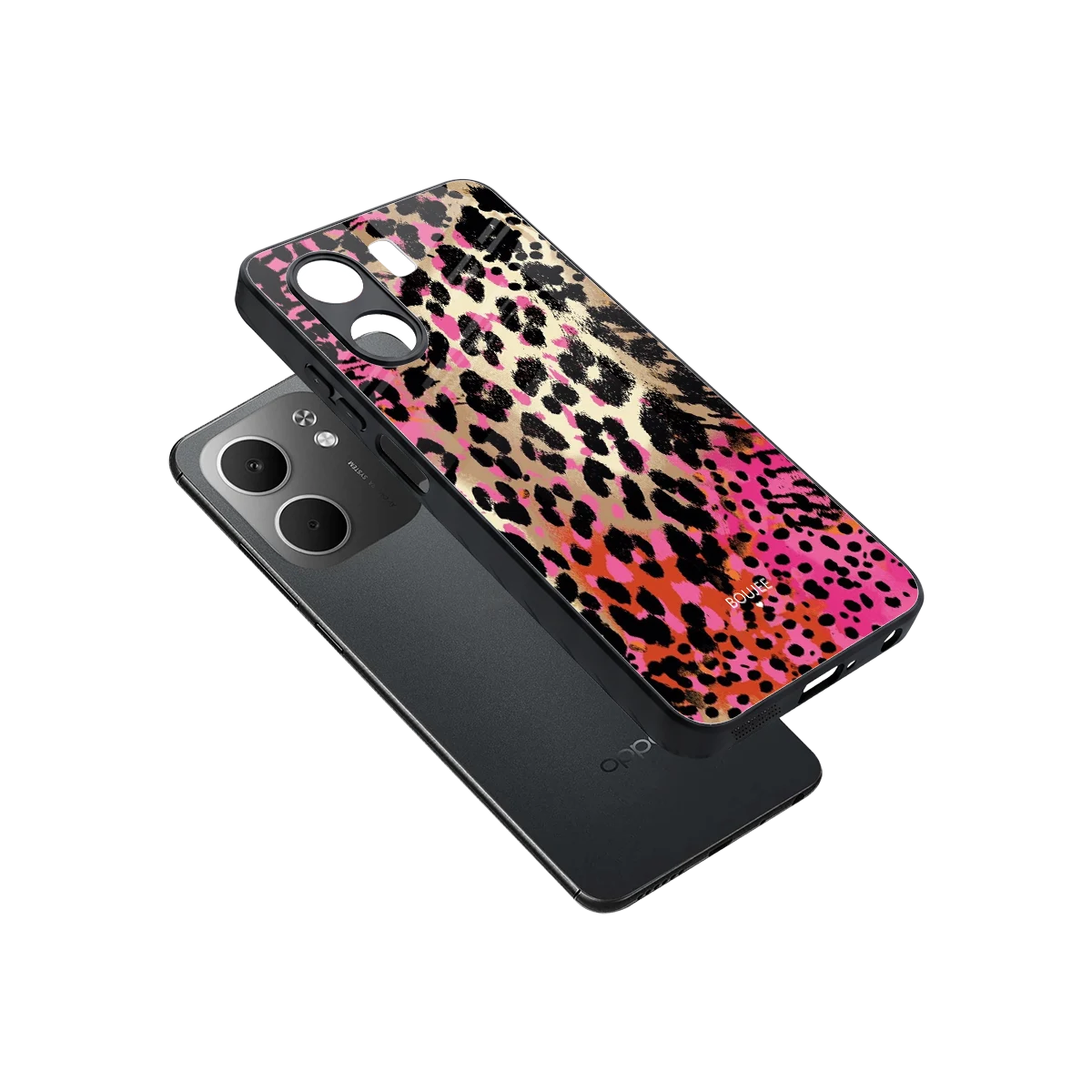 Savanna sleek oppo a5x 5g cover with tempered glass back and TPU edges