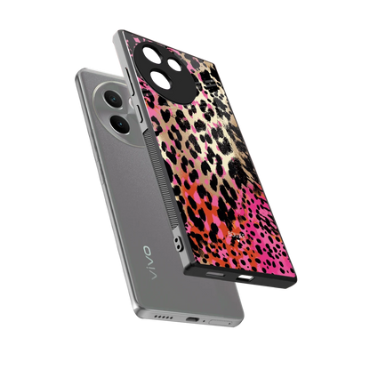 Savanna sleek vivo v30e cover with tempered glass back and TPU edges