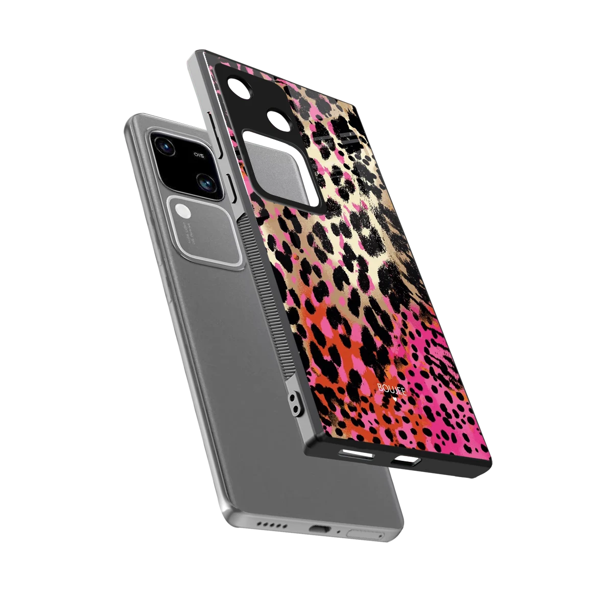 Savanna sleek vivo v30 cover with tempered glass back and TPU edges