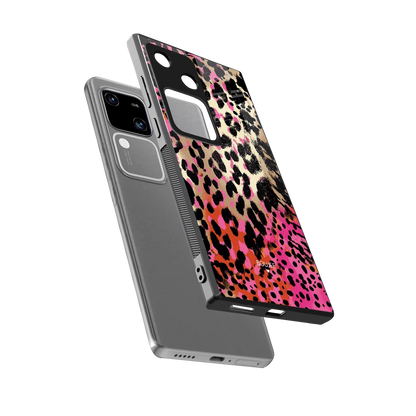 Savanna sleek vivo v30 cover with tempered glass back and TPU edges