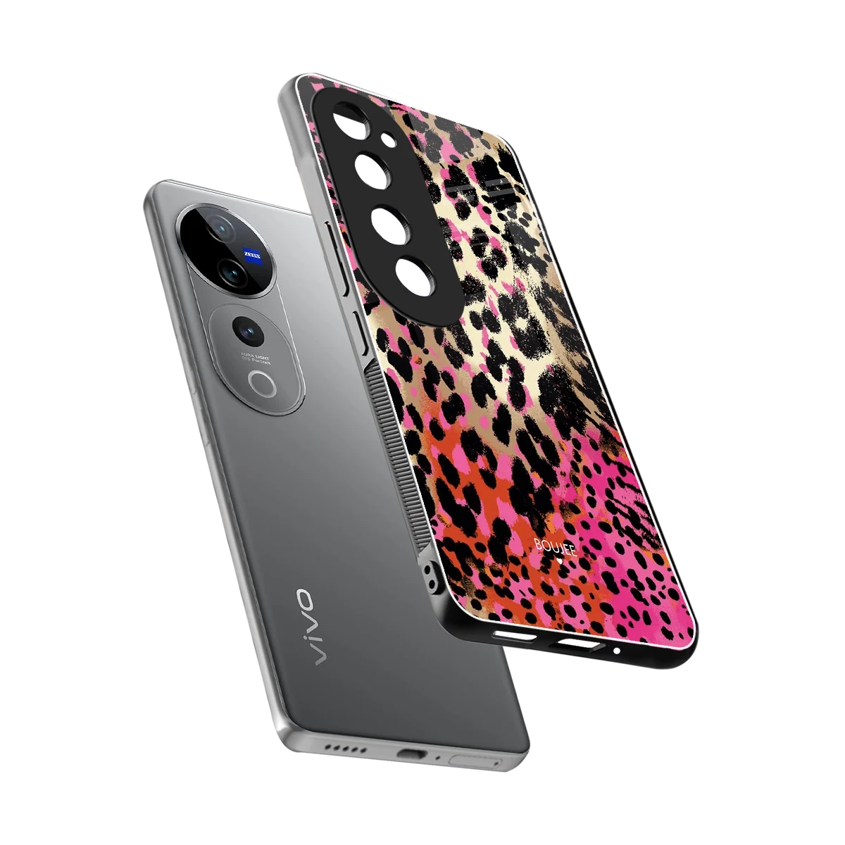 Savanna sleek vivo v40 pro cover with tempered glass back and TPU edges