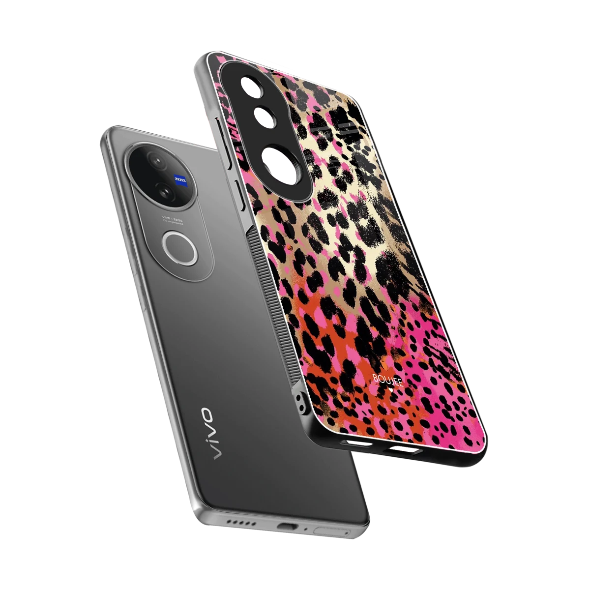 Savanna sleek vivo v50 cover with tempered glass back and TPU edges