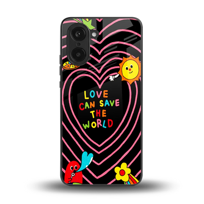 Save With Love back phone cover | glass case for oneplus nord ce5 5g