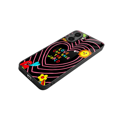Save With Love stylish phone case for oneplus nord ce5 5g | glossy glass and slim fit