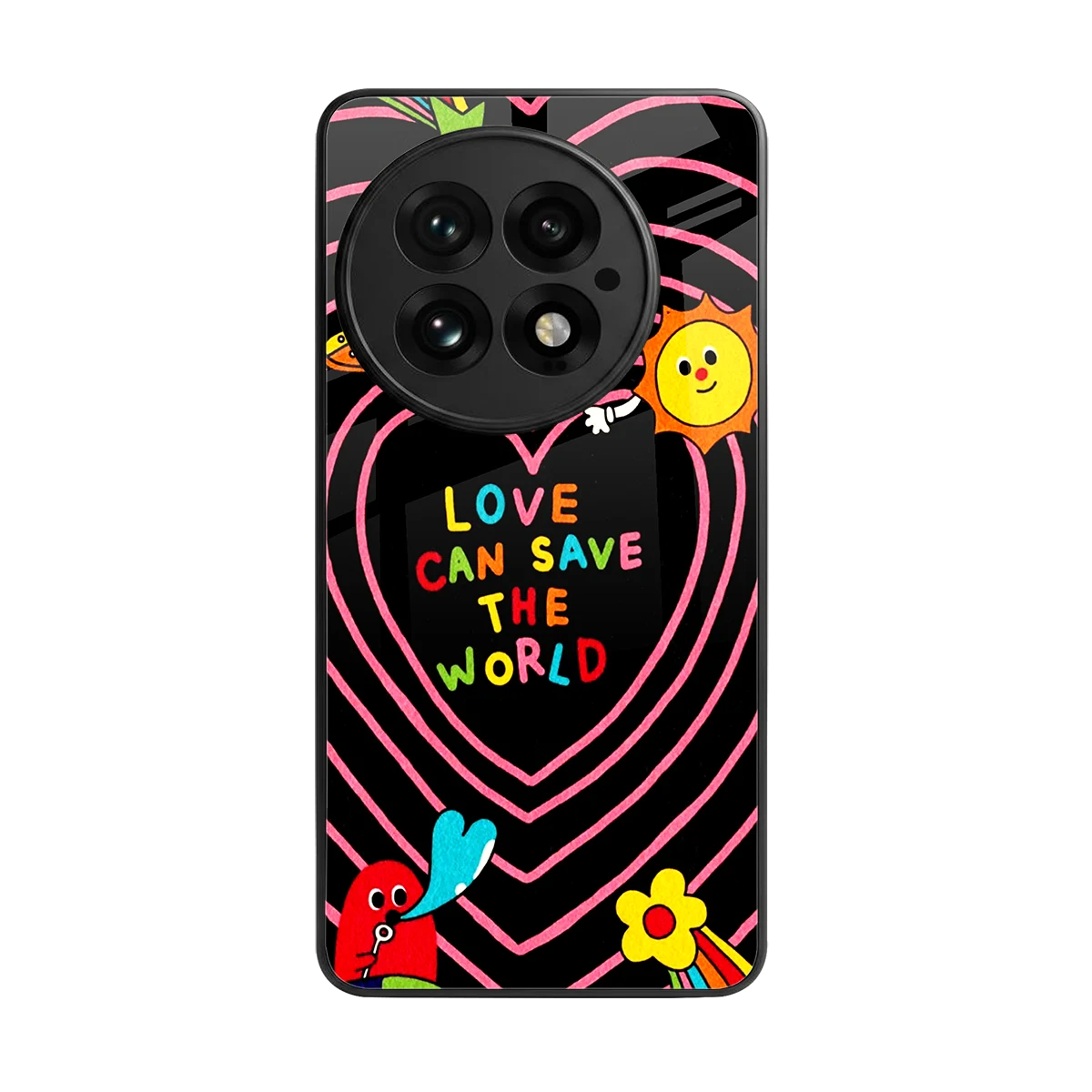 Save With Love back phone cover | glass case for oneplus 13