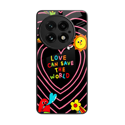 Save With Love back phone cover | glass case for oneplus 13