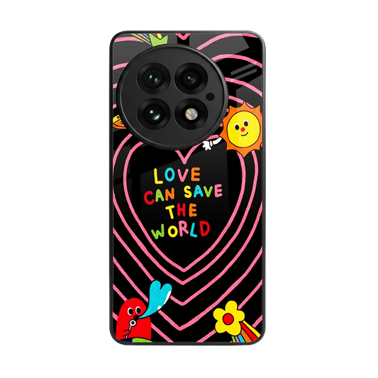 Save With Love back phone cover | glass case for oneplus 13