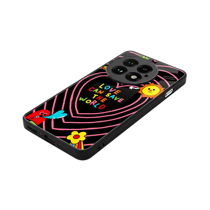 Save With Love stylish phone case for oneplus 13 | glossy glass and slim fit
