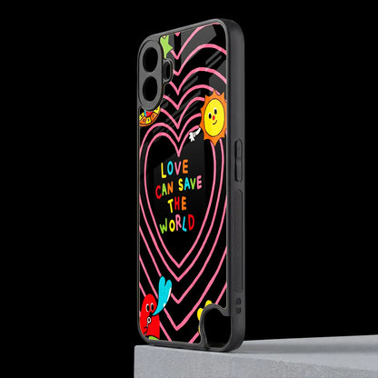 Save With Love cmf nothing phone 1 mobile cover | shockproof glass phone case