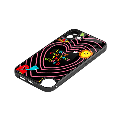 Save With Love stylish phone case for cmf nothing phone 1 | glossy glass and slim fit