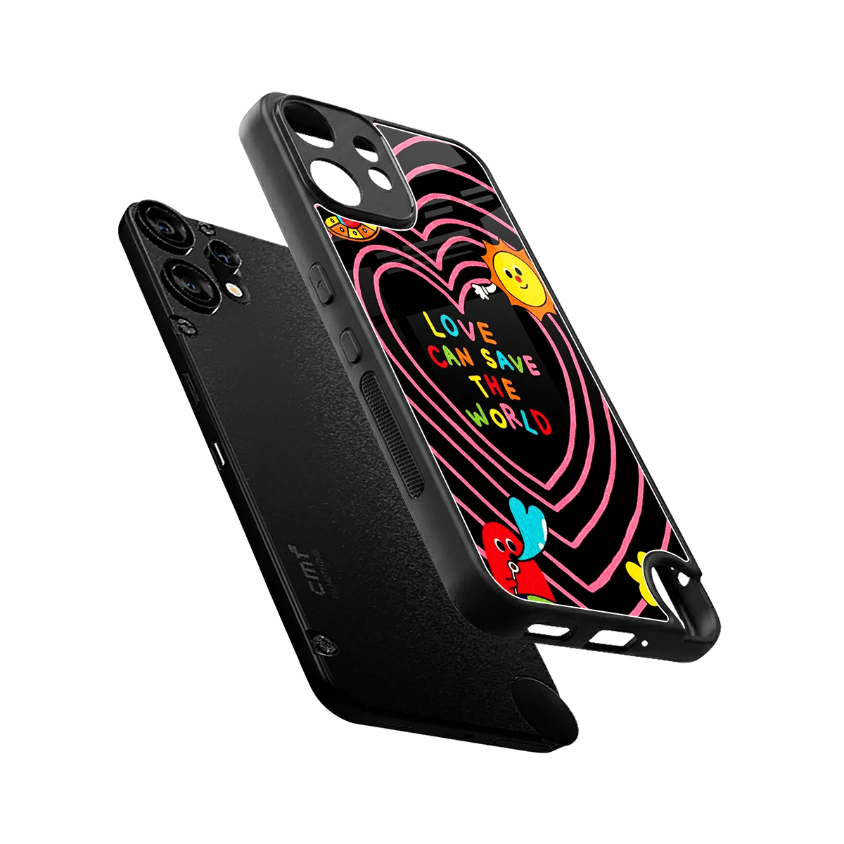Save With Love sleek cmf nothing phone 2 pro cover with tempered glass back and TPU edges