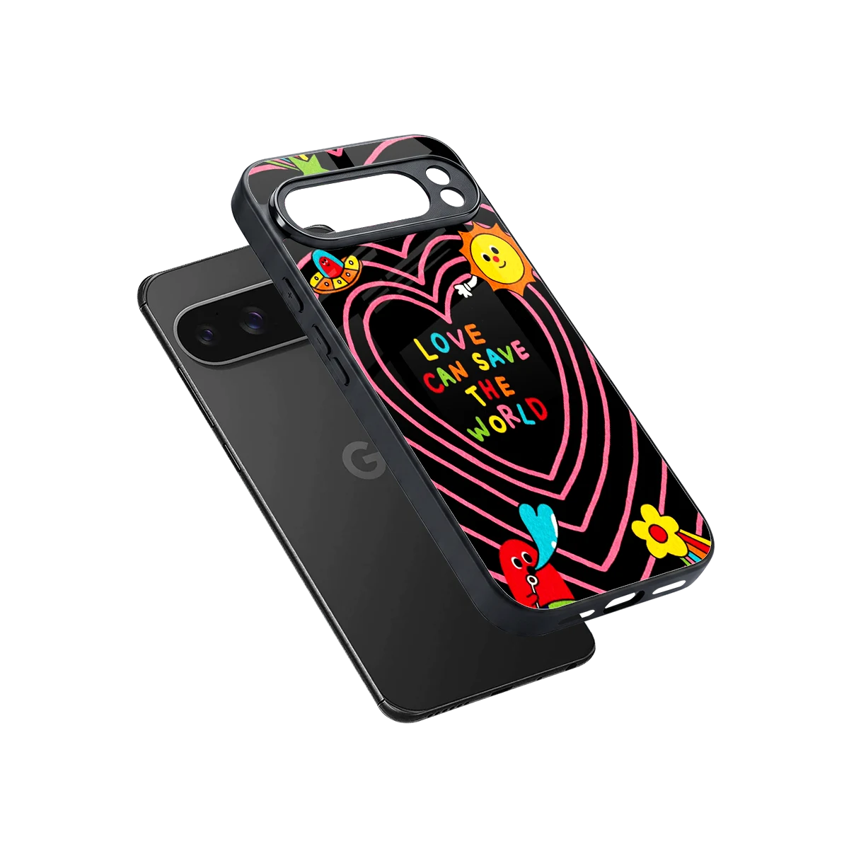 Save With Love sleek google pixel 10 pro xl cover with tempered glass back and TPU edges
