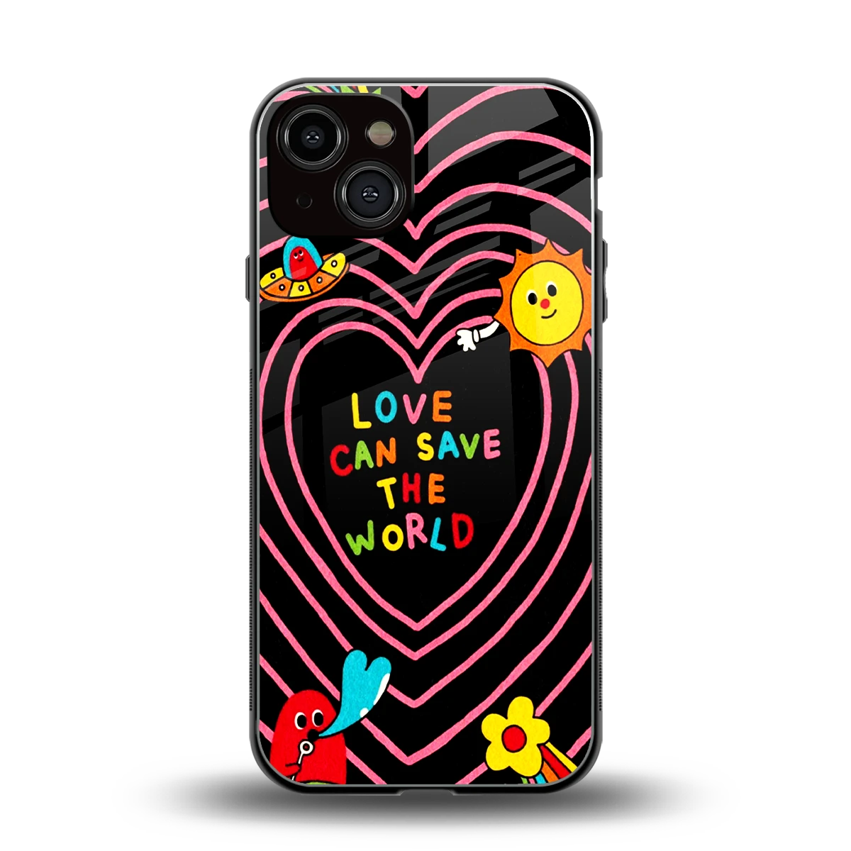 Save With Love back phone cover | glass case for iphone 13
