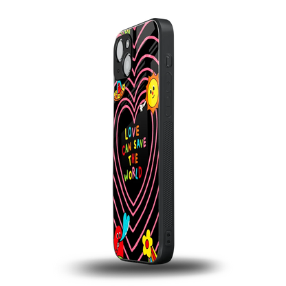 Save With Love iphone 14 plus mobile cover | shockproof glass phone case