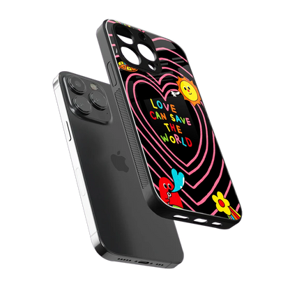 Save With Love sleek iphone 15 pro cover with tempered glass back and TPU edges