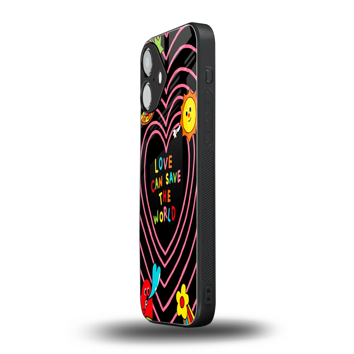 Save With Love iPhone 16 mobile cover | shockproof glass phone case