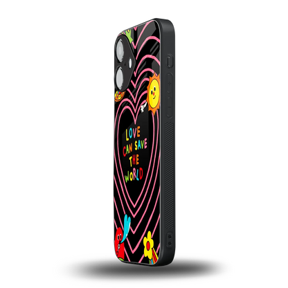 Save With Love iPhone 16 mobile cover | shockproof glass phone case
