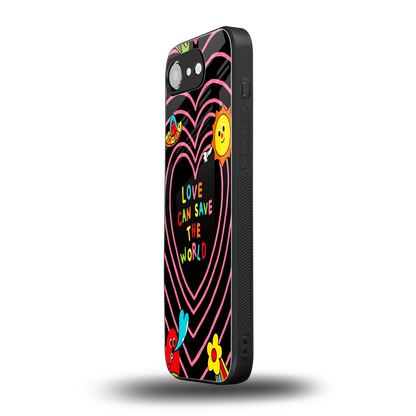 Save With Love iphone 16e mobile cover | shockproof glass phone case