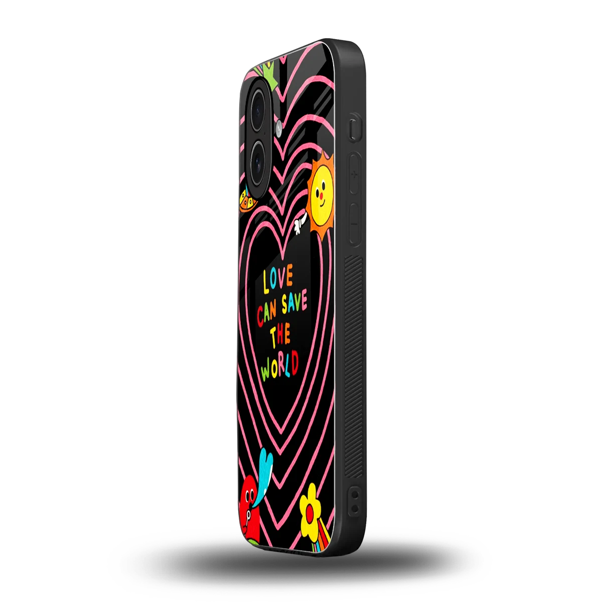 Save With Love iphone 17 mobile cover | shockproof glass phone case