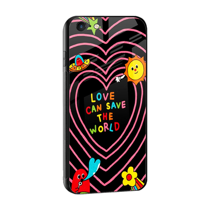 Save With Love sleek iphone 6s plus cover with tempered glass back and TPU edges