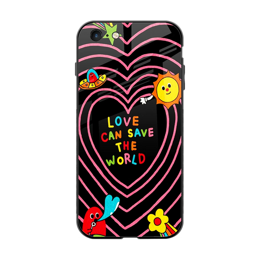 Save With Love back phone cover | glass case for iphone 6s