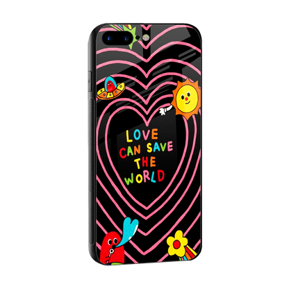 Save With Love sleek iphone 8 plus cover with tempered glass back and TPU edges