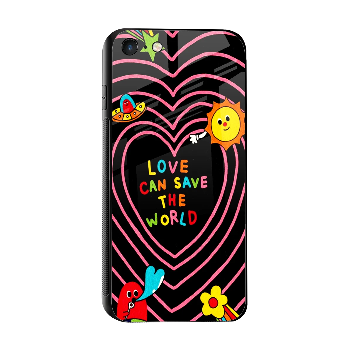 Save With Love sleek iphone 7 cover with tempered glass back and TPU edges
