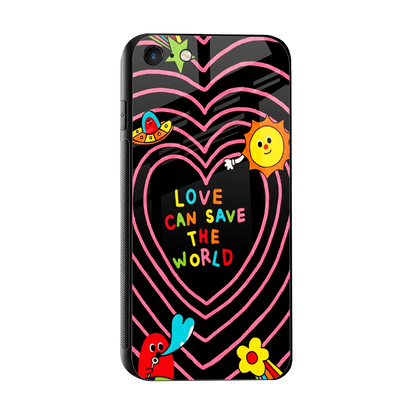 Save With Love sleek iphone 7 cover with tempered glass back and TPU edges